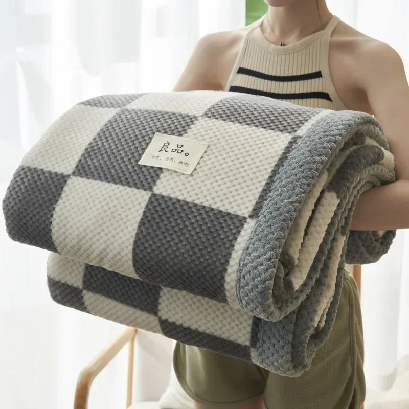 Chunky Chenille Knit Throw Blanket