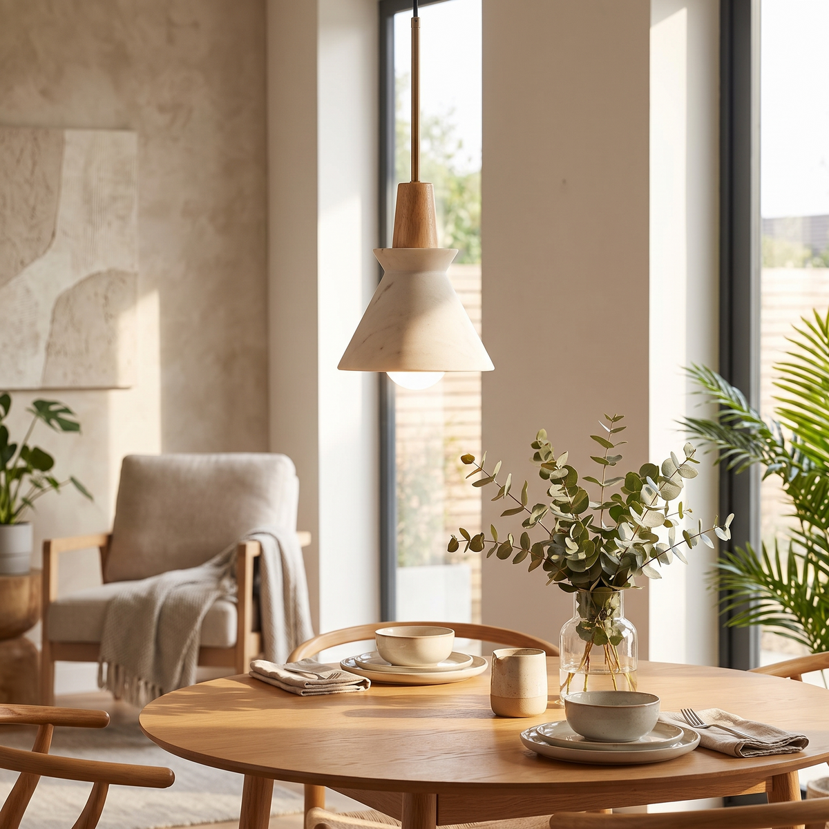 Marble Pot Pendant Light - Small