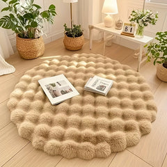 Round Plush Floor Rug