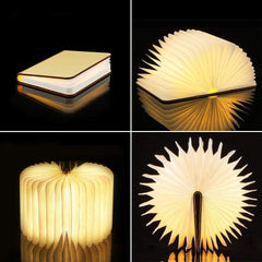 Foldable Wooden Book Lamp