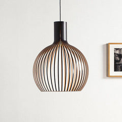 Wooden Birdcage Pendant Light