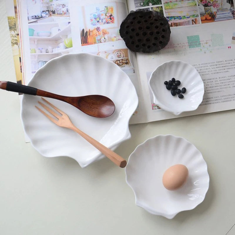 Shell Shape Ceramic Tray