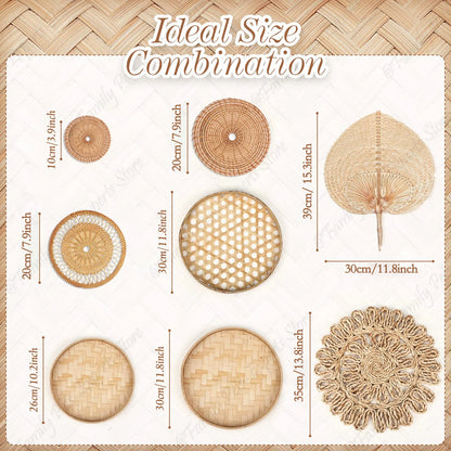 Natural Wall Basket Set