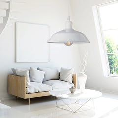 White Dome Pendant Light