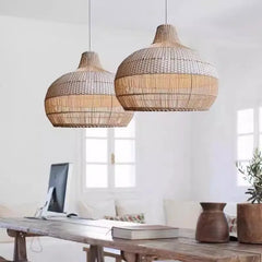 Rattan Weave Pendant Chandelier