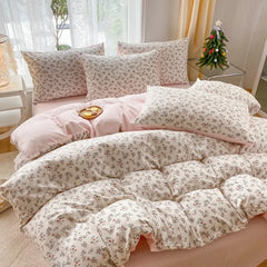 Heart Floral Duvet Cover Set