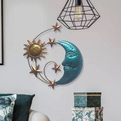 Sun Moon Star Metal Wall Art