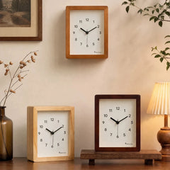 Solid Wood Square Table Clock