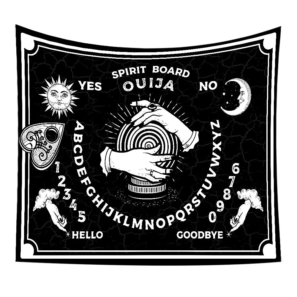 Star and Moon Embroidered Tapestry