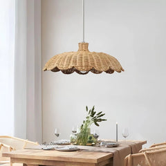 Natural Rattan Weave Pendant