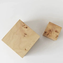 Solid Burl Wood Keepsake Box