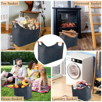 Extra Large Foldable Felt Storage Basket