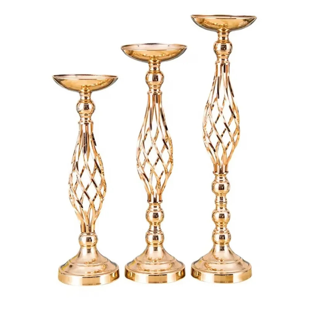 Twisted Gold Candle Holder