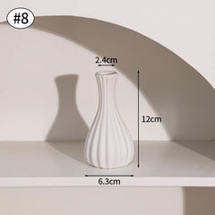 Nordic White Ceramic Flower Vase