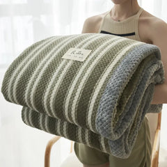 Chunky Chenille Knit Throw Blanket
