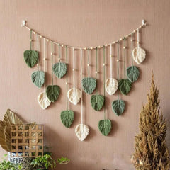 Boho Leaf Macrame Wall Hanging