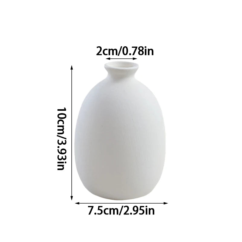 Nordic White Mini Ceramic Vase