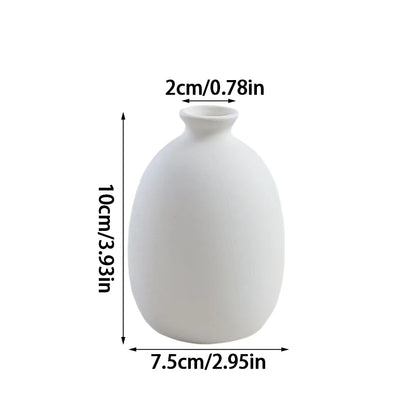 Nordic White Mini Ceramic Vase