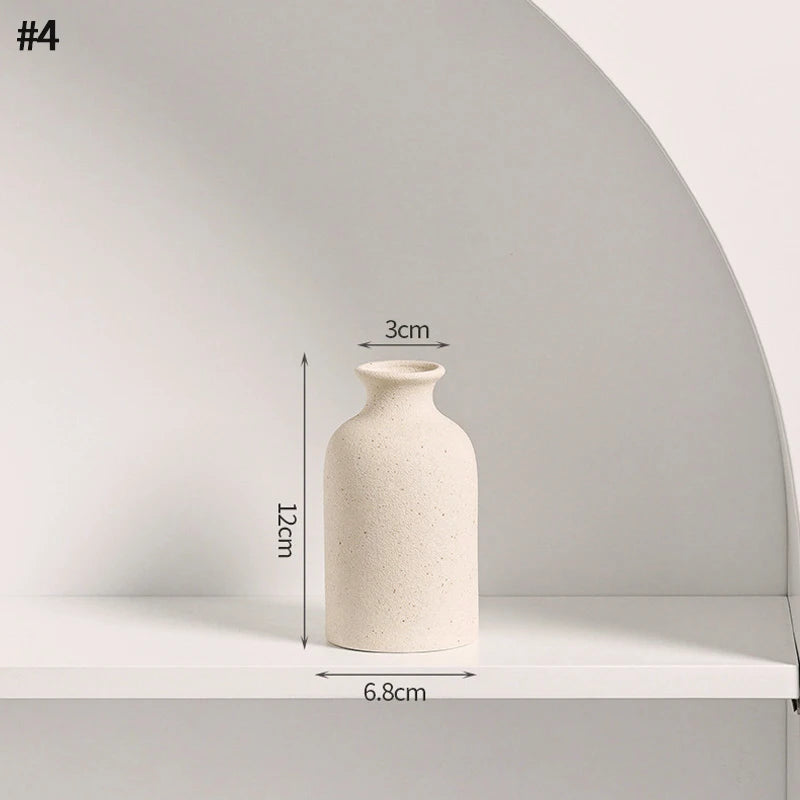 Nordic White Ceramic Flower Vase