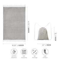 Turkish Cotton Striped Spa Bath Towel