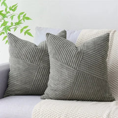 Striped Corduroy Cushion Cover