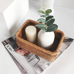 Handwoven Rattan Storage Baskets