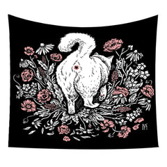 Star and Moon Embroidered Tapestry