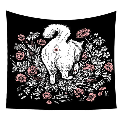 Star and Moon Embroidered Tapestry