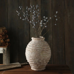 Retro Clay Pottery Vase 21.5cm
