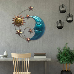 Sun Moon Star Metal Wall Art