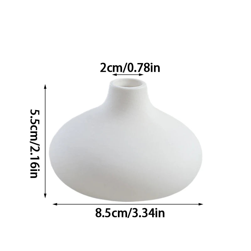Nordic White Mini Ceramic Vase