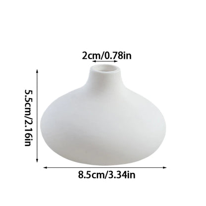 Nordic White Mini Ceramic Vase