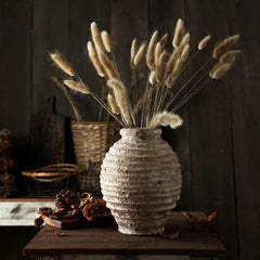 Retro Clay Pottery Vase 21.5cm
