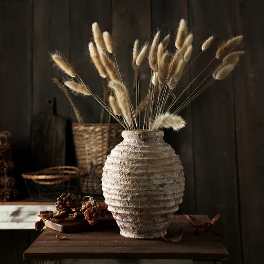Retro Clay Pottery Vase 21.5cm
