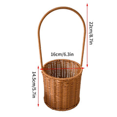 Handwoven Rattan Storage Basket