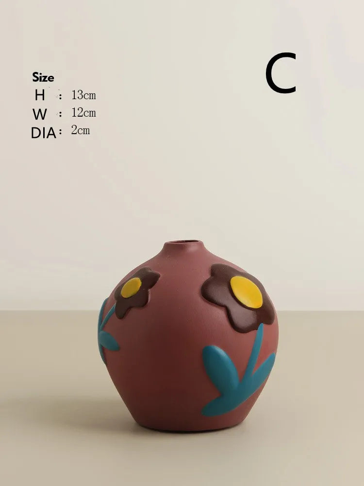 Morandi Glazed Ceramic Vase