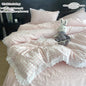 Cream Checkered Bedding Set
