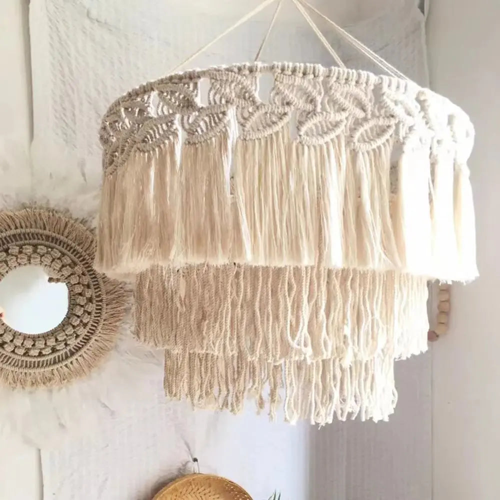 Macrame Tassel Lamp Shade