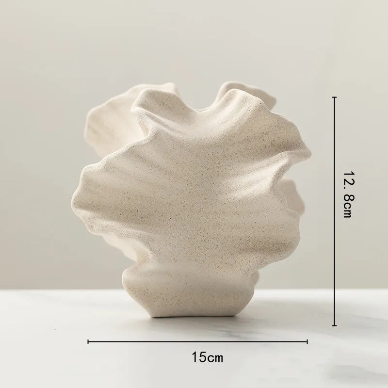 Wavy Petal Ceramic Vase