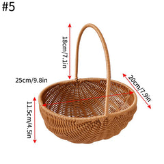 Handwoven Rattan Storage Basket
