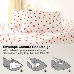 Red Heart Duvet Cover Set