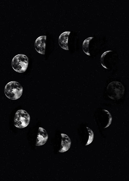 Moon Phase Canvas Wall Art Prints