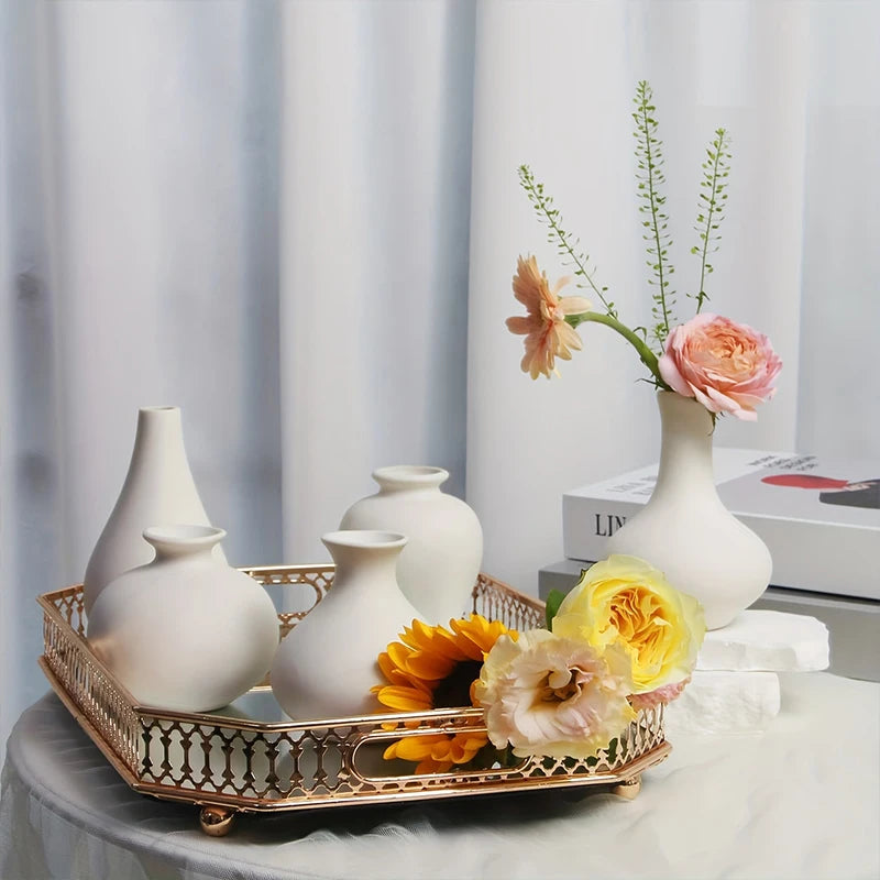 Nordic White Mini Ceramic Vase