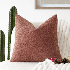 Boucle Throw Pillow Cover 18x18