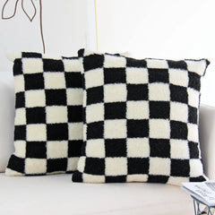 Plush Faux Fur Throw Pillow Cover