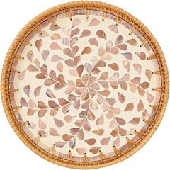Round Rattan Serving Tray