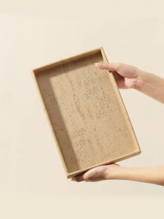 Travertine Bathroom Tray Set