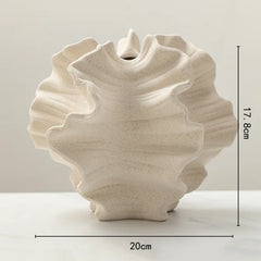 Wavy Petal Ceramic Vase
