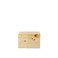 Solid Burl Wood Keepsake Box