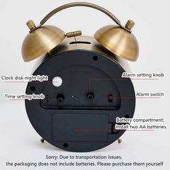Vintage Metal Alarm Clock
